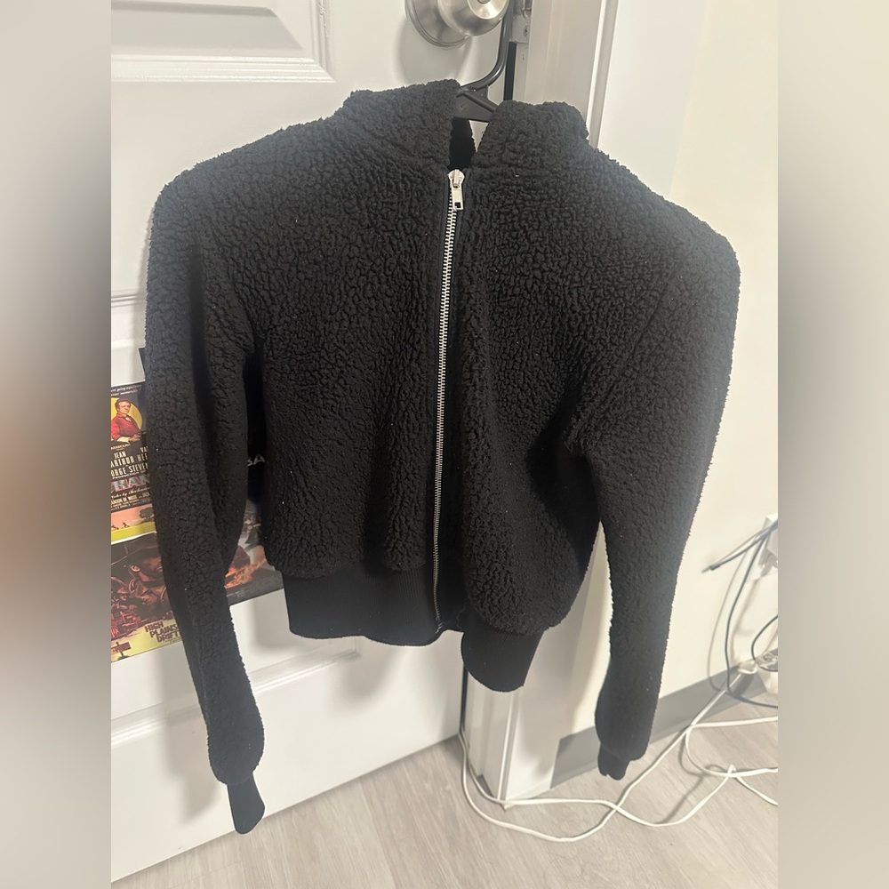 H&M Black Teddy Jacket
